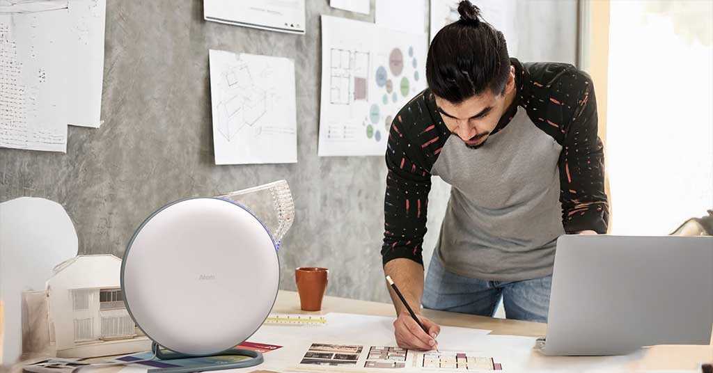The IQAir Atem Desk HyperHEPA air purifier punches above its size